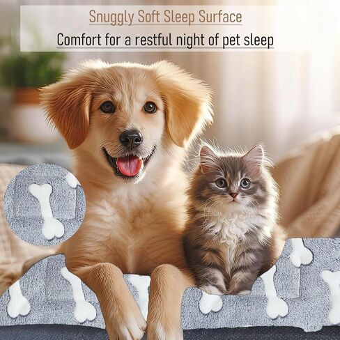 1 Cat and Dog Pet Placemat Thickened Plush and Cotton All Season Universal Bite Resistant Indoor Insulation - Gray in Saudi Arabia