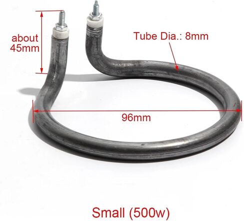 8mm Dia. Round Electric Wok Heating Pot Tube with Iron Heater Accessories Pipe 500/800W Circle Accept Dry Burning(Small) in Saudi Arabia