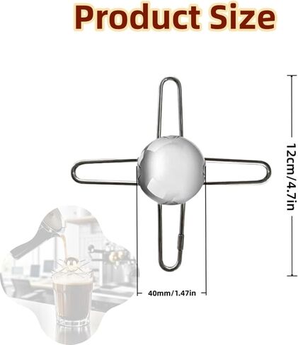 Espresso Cooling Ball, Stainless Steel Espresso Ball Chiller with Stand,Rapid Frozen Espresso Ball for Espresso Coffee Beverages Lovers (2, Silver) in Saudi Arabia