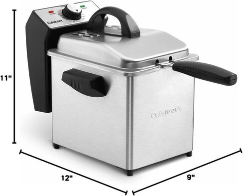 Cuisinart CDF-130 Deep Fryer, 2 Quart, Stainless Steel (Renewed) in Saudi Arabia