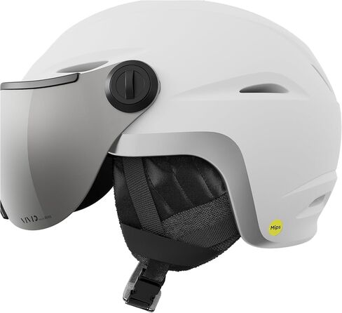 Giro Essence MIPS Ski Helmet - Snowboard Helmet for Women & Youth with Integrated Shield/Visor - Matte White - M (55.5-59cm) in Kuwait