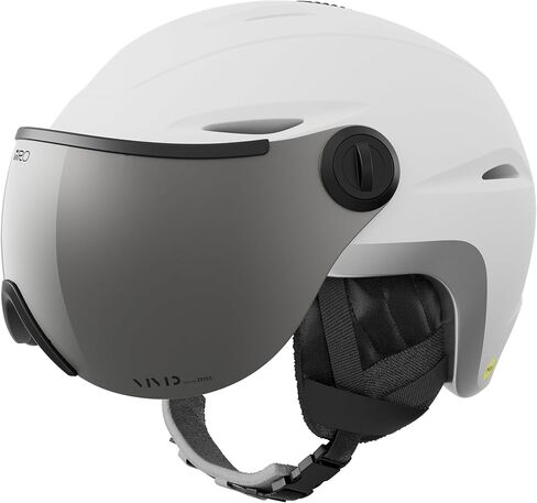 Giro Essence MIPS Ski Helmet - Snowboard Helmet for Women & Youth with Integrated Shield/Visor - Matte White - M (55.5-59cm) in Kuwait