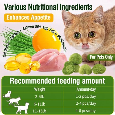 Cat Grass Teething Sticks, 100g/3.52oz Edible Freezed Drying Cat Grass Treats, Cats Snacks for Hairball Removal and Dental Care in Saudi Arabia