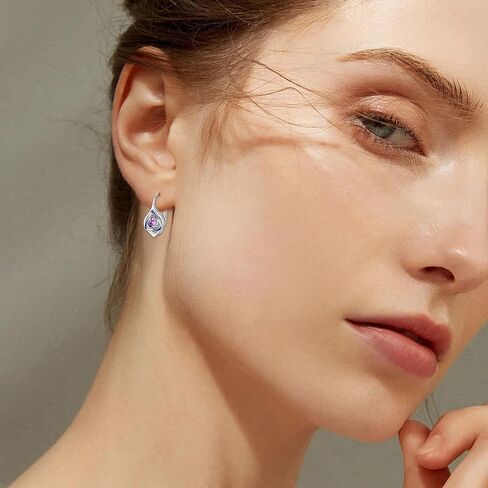 Leverback Earrings for Women 925 Sterling Silver Celtic Moonstone Trinity Knot Earring Irish Jewelry Gifts for Women Teen Girls Good Luck Gifts in Saudi Arabia