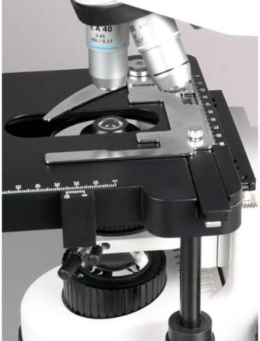 AmScope T690C-8M Digital Trinocular Compound Microscope, 40X-2500X Magnification, WH10x and WH25x Super-Widefield Eyepieces, Infinity Objectives, Brightfield, Kohler Condenser, Double-Layer Mechanical Stage, Includes 8MP Camera with Reduction Lens and Sof in Saudi Arabia