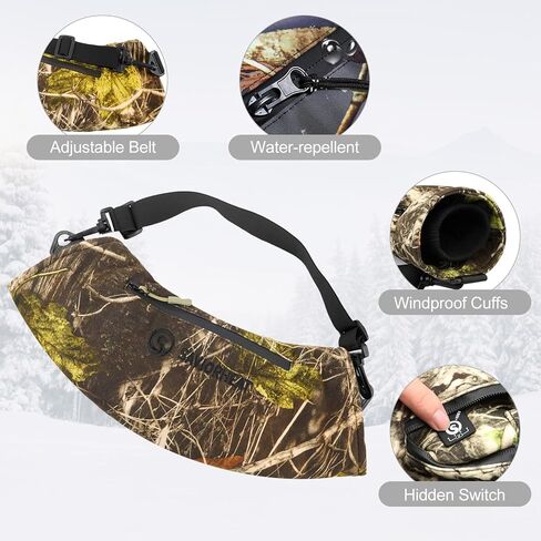 SAVIOR HEAT Heated Hand Muff, Electric Heating Hand Warmer Pouch for Winter Outdoor Hunting Camping Golf Photography in Kuwait