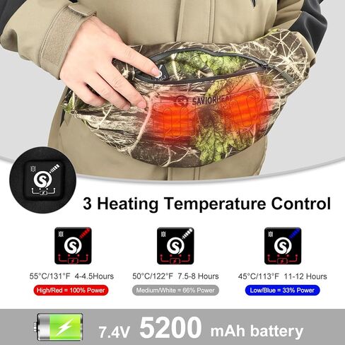 SAVIOR HEAT Heated Hand Muff, Electric Heating Hand Warmer Pouch for Winter Outdoor Hunting Camping Golf Photography in Kuwait