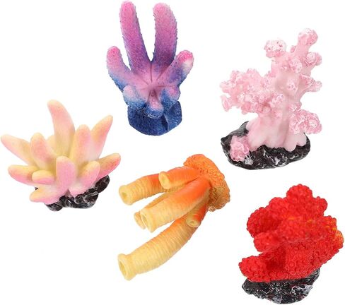 5Pcs Resin Coral Decor Simulated Coral Tree Fish Aquarium Ornament (Random Type) in Saudi Arabia