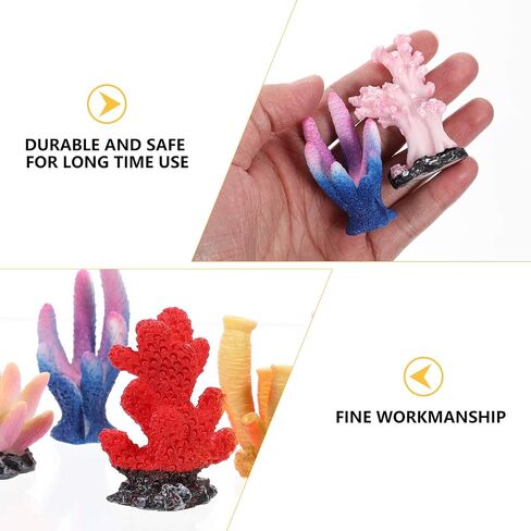 5Pcs Resin Coral Decor Simulated Coral Tree Fish Aquarium Ornament (Random Type) in Saudi Arabia