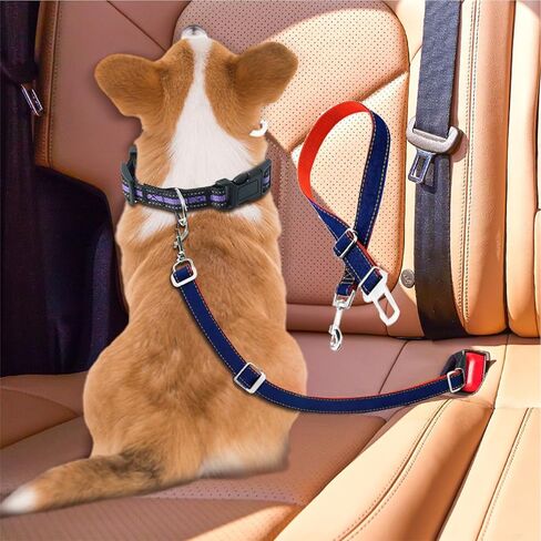 Adjustable Pet Seatbelt Leash for Car Dog Travel Harness Safety Leash Secure Car Restraint for Dogs and Pets in Saudi Arabia