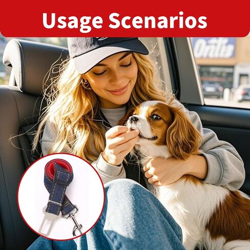 Adjustable Pet Seatbelt Leash for Car Dog Travel Harness Safety Leash Secure Car Restraint for Dogs and Pets in Saudi Arabia