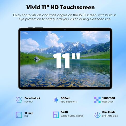 جهاز لوحي 11 بوصة مع لوحة مفاتيح ، Android 15 أقراص ، 12 جيجابايت+128 جيجابايت ، 1 تيرابايت ، بطارية 8000 مللي أمبير في الساعة ، كاميرا 5 ميجابكسل+8 ميجابكسل ، واي فاي 6 ، شاشة لمس IPS ، الماوس/القلم/الحالة/الشاحن في الداخل ، هدية رائعة - in Kuwait