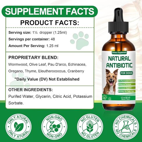 Antibiotics for Dogs,Natural Antibiotics for Dogs,Pet Antibiotic, Dog Multivitamin, Supports Dog Allergy and Itch Relief,Dietary Supplement,Natural Herbal Supplement in Kuwait
