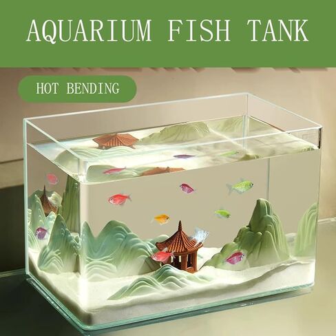 0.9 Gallon Aquarium Fish Tank，Rimless Aquarium Tank，7.1" L × 5.1" W × 5.9" H in Saudi Arabia