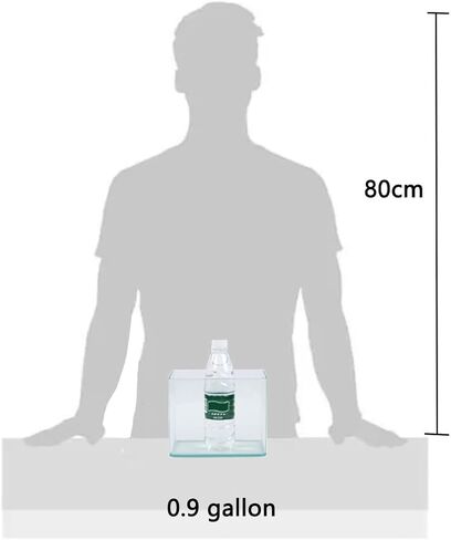 0.9 Gallon Aquarium Fish Tank，Rimless Aquarium Tank，7.1" L × 5.1" W × 5.9" H in Saudi Arabia