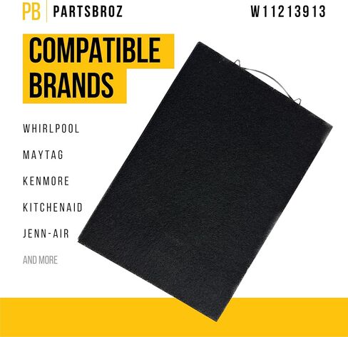 فلتر الشحوم PartsBroz W11213913 - متوافق مع مجموعة فرن الميكروويف ويرلبول - يستبدل AP6339877 4591618 PS12578306 W11206152 قطع إصلاح بديلة متينة للغاية، إصلاح سريع للخدمة الشاقة in Saudi Arabia