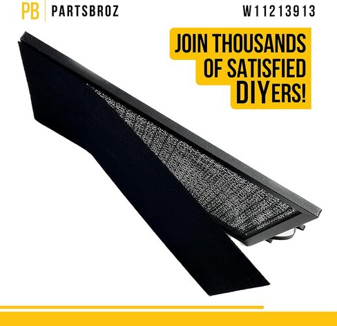 فلتر الشحوم PartsBroz W11213913 - متوافق مع مجموعة فرن الميكروويف ويرلبول - يستبدل AP6339877 4591618 PS12578306 W11206152 قطع إصلاح بديلة متينة للغاية، إصلاح سريع للخدمة الشاقة in Saudi Arabia
