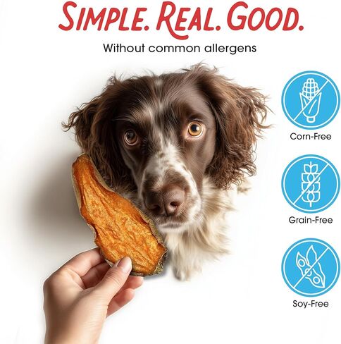 Farmland Traditions Dogs Love Sweet Potato Dog Treats, Premium Single Ingredient Human Grade Sweet Potato Dog Jerky, 1-Pound Bag in Kuwait