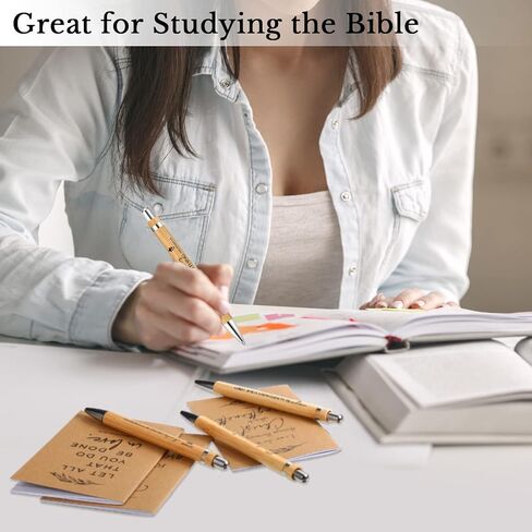 Fuutreo Christian Gift Notebooks Bible Verse Prayer Journals Religious Inspirational Notebook Scripture Mini Pocket Notepad Bible Ballpoint Pen Bible Study Gifts for Church Men Women(60 Pcs) in Kuwait