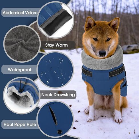PETDSH Dog Coat Medium, Built-in Harness Dog Jacket with Warm Fleece Lining, Waterproof Reflective Dogs Winter Coat, Pet Coats with Pocket and Trash Bags (Pink, Medium) in Saudi Arabia