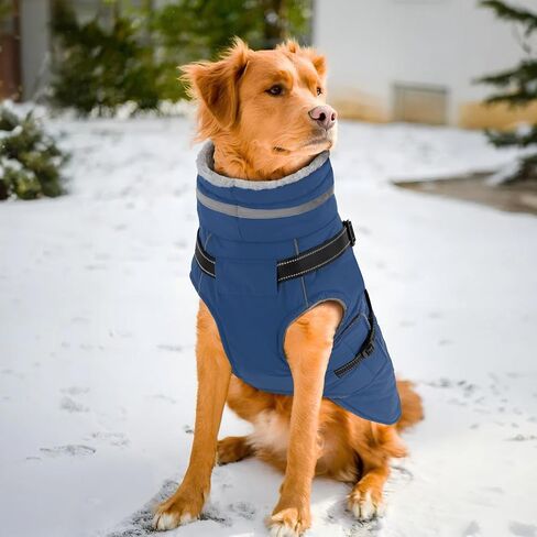 PETDSH Dog Coat Medium, Built-in Harness Dog Jacket with Warm Fleece Lining, Waterproof Reflective Dogs Winter Coat, Pet Coats with Pocket and Trash Bags (Pink, Medium) in Saudi Arabia