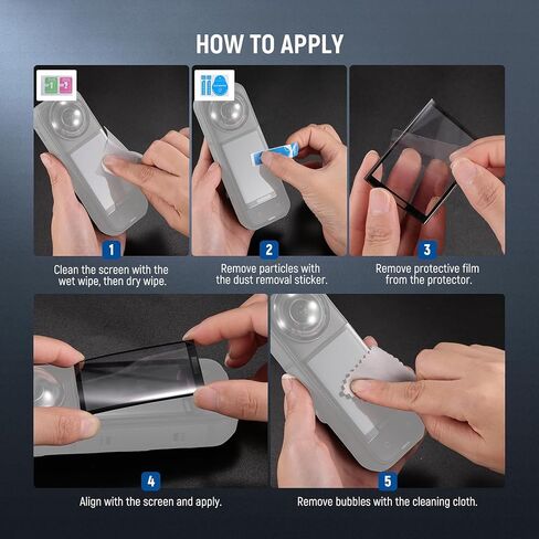 NEEWER Pocket 3 Screen Protector Kit (3 Pack) Compatible with DJI Osmo Pocket 3 Creator Combo Accessories, 9H HD Anti Scratch Tempered Glass Protective Film for Touchscreen & Gimbal Camera Lens, CA140 in Saudi Arabia