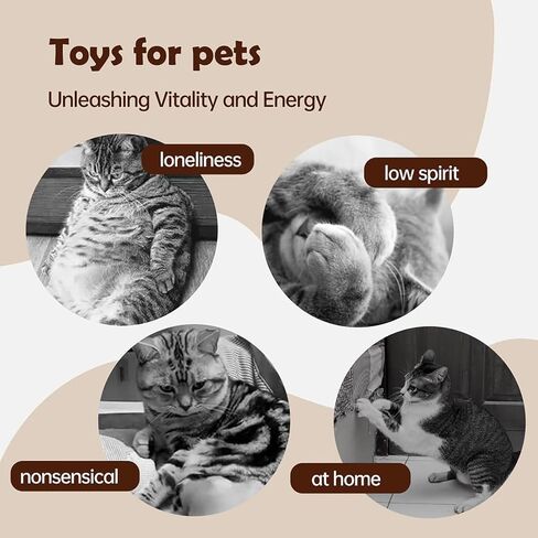 Cat Meowdy Bird Toy, Catmeowdy Bird, Toys Rechargeable Flapping Sparrow, Lifelike Chirp Tweet, Touch Activated Kitten Interactive Cat Exercise Toys for All Breeds (Voice-Emitting Style) in Saudi Arabia