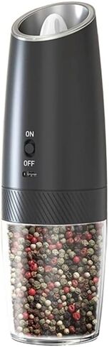 مطحنة فلفل ملح كهربائية قابلة لإعادة الشحن عبر USB، خشونة قابلة للتعديل، مطحنة مسحوق فلفل مطحون طازج، طبخ المطبخ (قطعتان باللون الأسود) in Kuwait