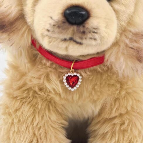 Stylish Pet Collar with Pearl Heart Pendant Adjustable Breakaway Collar for Cats Small Dogs, Ideal for Daily Walks, Outdoor Adventures, Pet Parties in Saudi Arabia