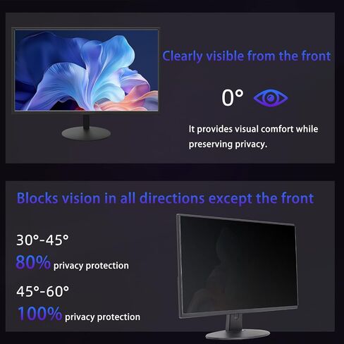 17" Privacy Screen Computer for 16:10 Aspect Ratio, 2-Sided Removable Anti-Peeping/Anti-Glare, Blue Light Block, UV Protect, Reduce Strain, Anti-Scratch, Fits 17-inch 16:10 Protector Film in Kuwait