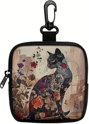 Dog Treat Pouch Key Chain, Multifunctional Pouch for Dog Treat Keys Coins Earphone Lipstick, Paw Printed Pet Snack Storage Organizer Zipper Bag Accessories in Saudi Arabia