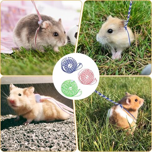 3 قطع من سرج مقود الهامستر القابل للتعديل لحيوان السنجاب الفأر النمس الصغير in Kuwait