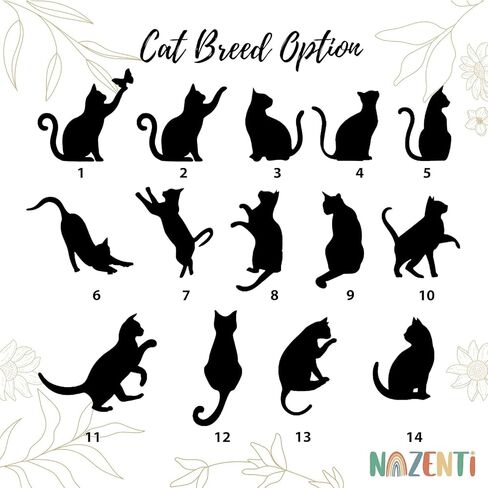 NAZENTI Personalized Cat Memorial Suncatcher, Sympathy Gift for Loss of Cat, Pet Remembrance Gift, Stained Glass Suncatcher, Custom Breed and Name, Pet Memorial Ornament Window Hanging in Saudi Arabia