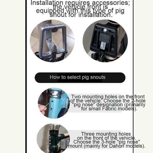 Dog Bike Basket Front Rack Mount, Aluminum Alloy Pet Carrier with Handle and Zippered Pocket, Top Access, Fits 2-Hole & 3-Hole Front Block Pig Nose Systems On Folding Bikes in Saudi Arabia