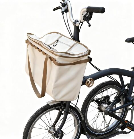 سلة أمامية للحيوانات الأليفة للدراجة مع إطار ثابت من سبائك الألومنيوم، حامل دراجة للكلاب للحيوانات الأليفة الصغيرة، فتحة علوية، جيب ومقبض، متوافقة مع محول أنف الخنزير ذو الفتحتين/3 فتحات in Kuwait