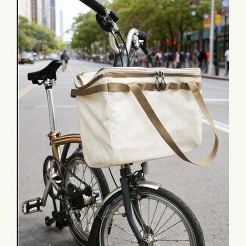 سلة أمامية للحيوانات الأليفة للدراجة مع إطار ثابت من سبائك الألومنيوم، حامل دراجة للكلاب للحيوانات الأليفة الصغيرة، فتحة علوية، جيب ومقبض، متوافقة مع محول أنف الخنزير ذو الفتحتين/3 فتحات in Kuwait