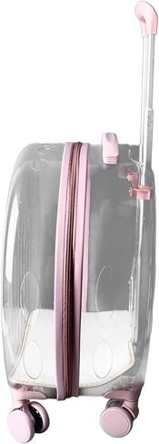 حقيبة عربة القطط شفافة قابلة للتنفس وموفرة للعمالة وتتحرك صامتًا في الهواء الطلق حامل الحيوانات الأليفة المتدحرج للاستحمام وزيارات الطبيب in Kuwait