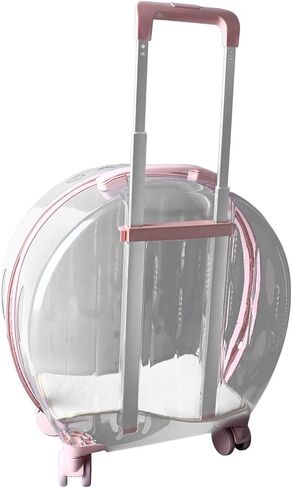 حقيبة عربة القطط شفافة قابلة للتنفس وموفرة للعمالة وتتحرك صامتًا في الهواء الطلق حامل الحيوانات الأليفة المتدحرج للاستحمام وزيارات الطبيب in Kuwait