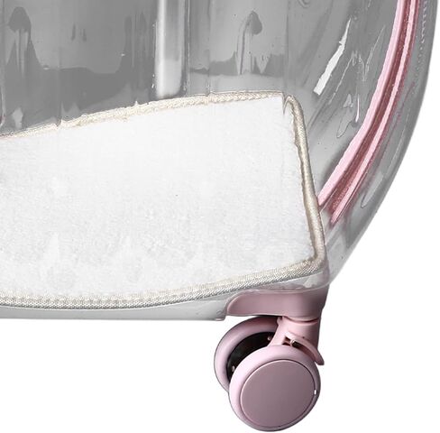 حقيبة عربة القطط شفافة قابلة للتنفس وموفرة للعمالة وتتحرك صامتًا في الهواء الطلق حامل الحيوانات الأليفة المتدحرج للاستحمام وزيارات الطبيب in Kuwait