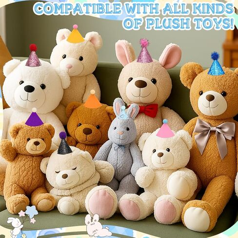36 Pack Mini Party Hats with Sequins Puppy Felt Paper Hats for Birthday Small Dog Cats Rabbits Stuffed Animals Dolls Adjustable Headband Birthday Caps Pet Grooming Costume Accessories in Saudi Arabia