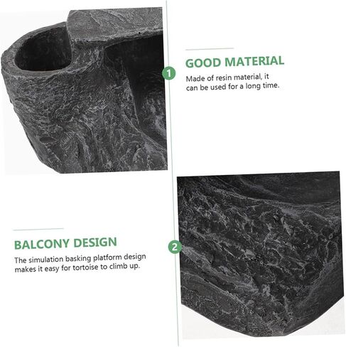 VICASKY Turtle Basking Platform Resin Climbing Rock for Reptiles and Aquariums Durable Basking Ramp for Tortoises Habitat Decor and Exercise Space for Pets in Saudi Arabia