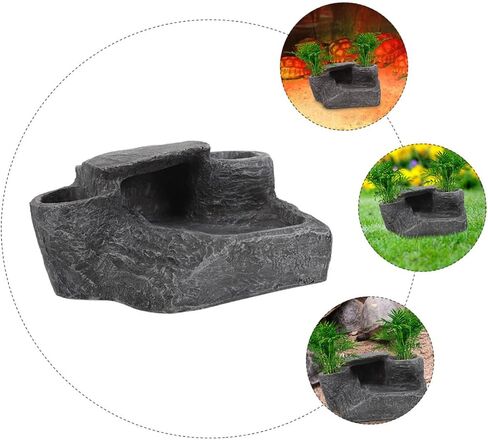 VICASKY Turtle Basking Platform Resin Climbing Rock for Reptiles and Aquariums Durable Basking Ramp for Tortoises Habitat Decor and Exercise Space for Pets in Saudi Arabia
