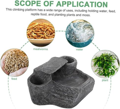 VICASKY Turtle Basking Platform Resin Climbing Rock for Reptiles and Aquariums Durable Basking Ramp for Tortoises Habitat Decor and Exercise Space for Pets in Saudi Arabia