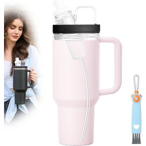 Tumbler Adapter for Stanley to Flavor Cartridge, Adapter Compatible with Stanley 40oz / 64oz Quencher H2.0 FlowState Tumblers, BPA Free Leakproof Lid for Cup Accessories in Saudi Arabia