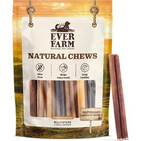 Odor-Free Bully Sticks (6", 25 Pack) – 100% Grass-Fed Beef Pizzle Dog Chews, Fully Digestible & Long-Lasting Dental Treats in Kuwait