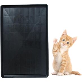Pet Food Mat Waterproof Rubber for Replacement Tray Dog Crate Cages Crates Avoid Water or Spilling Out Dishwasher Safe Black 13.4" LX10.2 WX1.2 H in Saudi Arabia