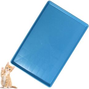 Pet Food Mat Waterproof Rubber for Replacement Tray Dog Crate Cages Crates Avoid Water or Spilling Out Dishwasher Safe Blue 34.8" LX22.6 WX1.4 H in Saudi Arabia