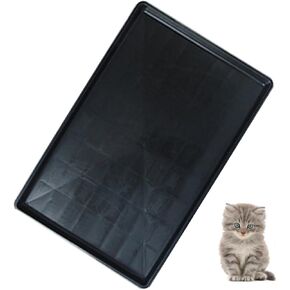 Pet Food Mat Waterproof Rubber for Replacement Tray Dog Crate Cages Crates Avoid Water or Spilling Out Dishwasher Safe Black 34.8" LX22.6 WX1.4 H in Saudi Arabia