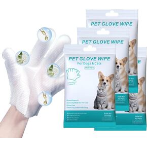 6 قطع من مناديل مبللة سميكة للغاية للحيوانات الأليفة للكلاب والقطط، قفازات تنظيف لغسل القطط والكلاب، قفازات حمام للعناية بالكلاب للعناية اليومية والسفر، بدون شطف in Kuwait
