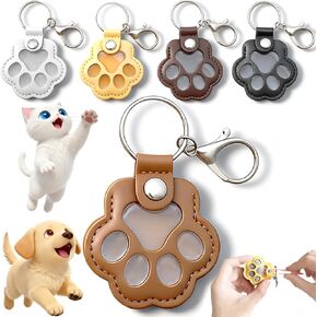 5 PCS Dog Hair Keychain with Tweezer, Cat Paw Shaped Keychain, Unique Memorial Collection Key Chain, Cute Leather Paw Keychains for Collecting Pet Hair in Kuwait